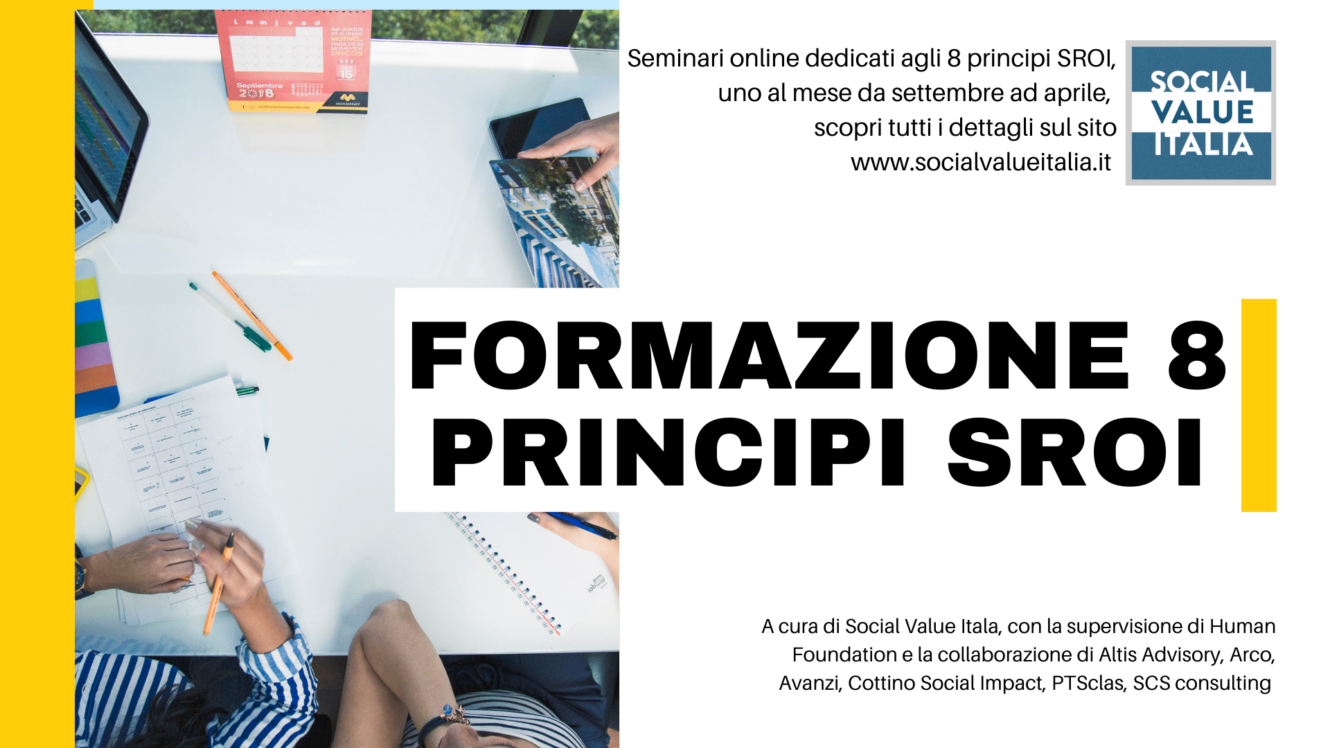 Seminari online sugli 8 Principi SROI